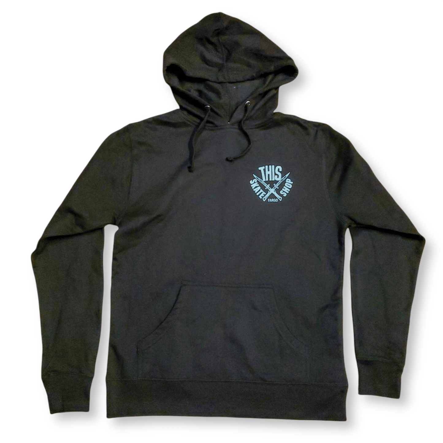 THIS Skateshop | Lightweight Pullover Sweatshirt - Daggers - Black/Mint Ink