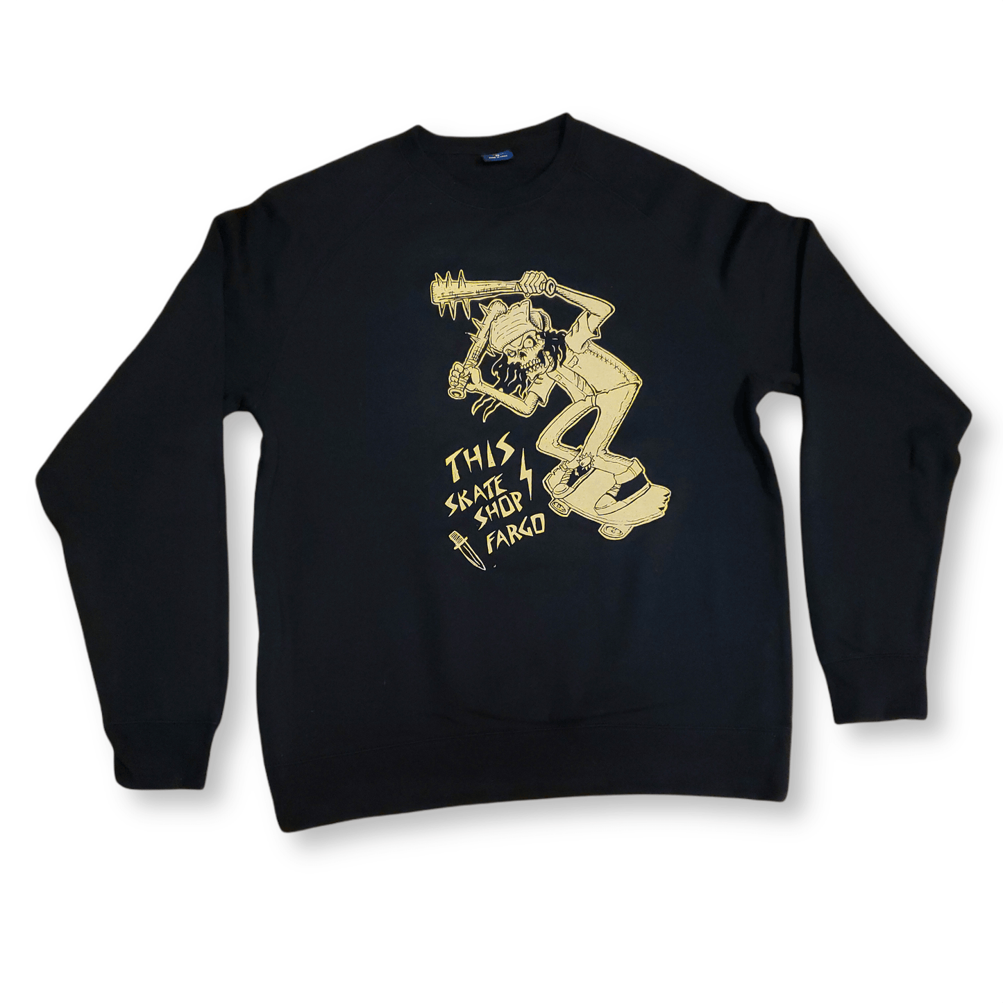 THIS Skateshop | Skullguy Crewneck Pullover - Black/Glue