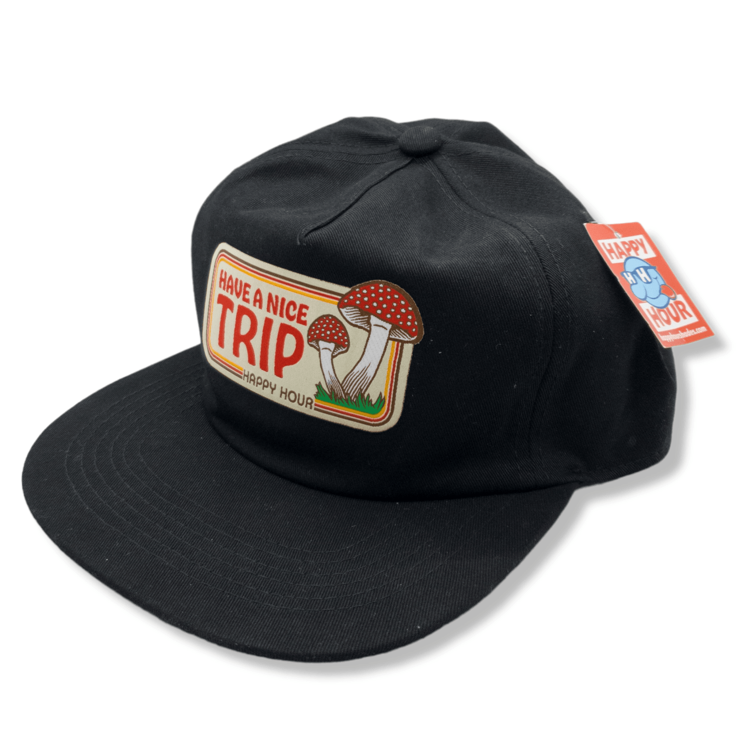 Happy Hour | Have A Nice Trip Hat - Black/Cream Patch