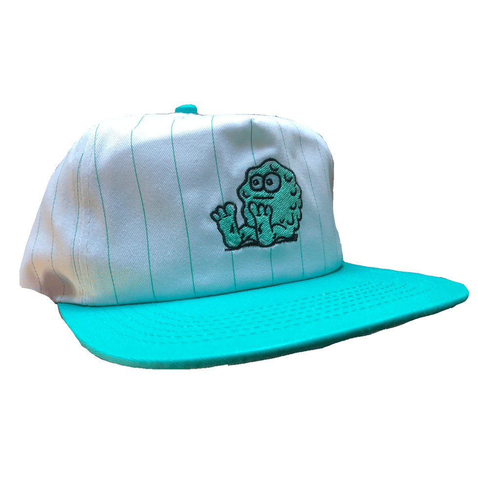 Snot | Booger Logo 5 Panel Pinstripe - White/Teal