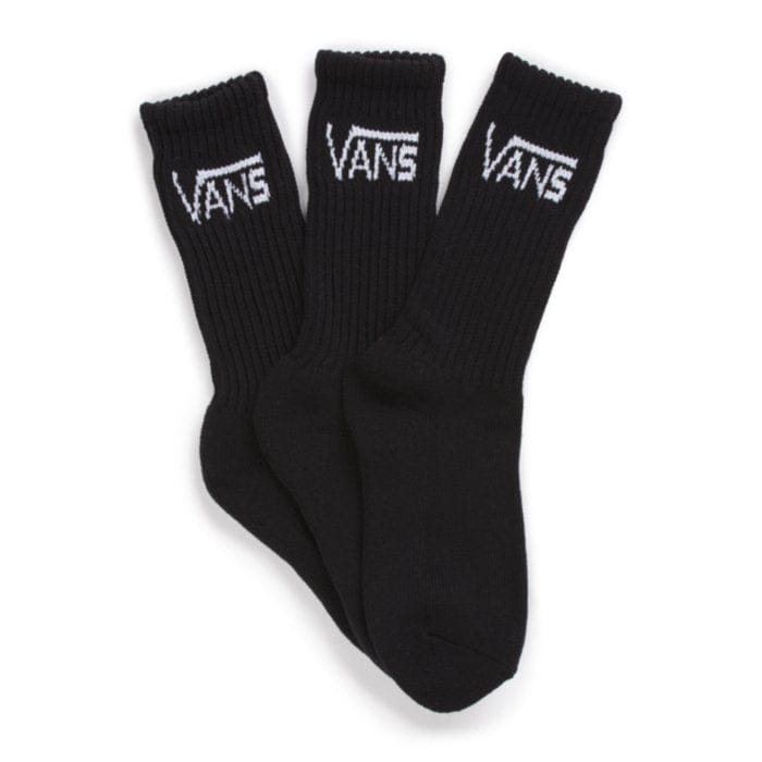 Vans | Classic Crew 3 Pack Socks - Black (9.5 - 13)