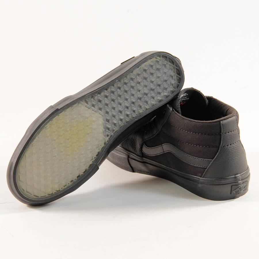 Vans | Skate Grosso Mid - Black Leather/Black