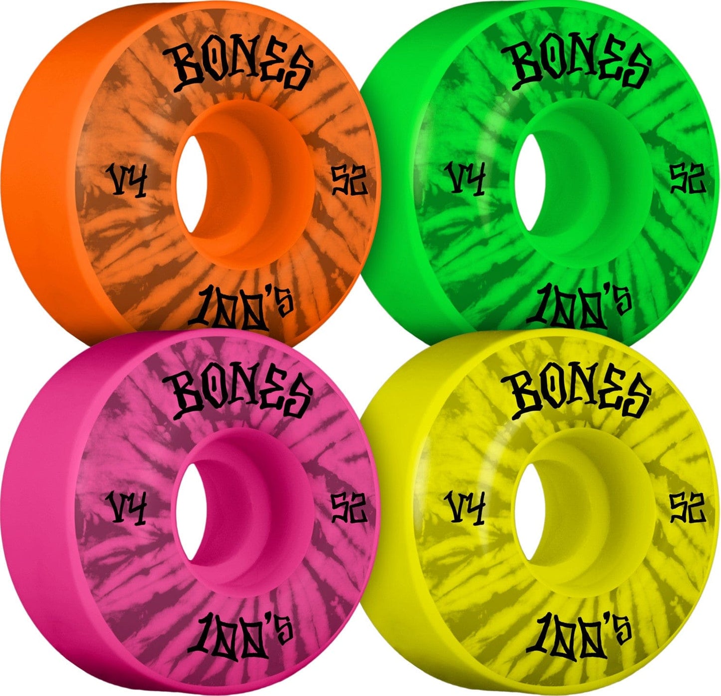 Bones | 52mm/100a - 100's Party Pack V4 Wide