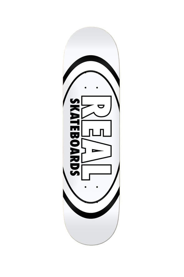 Real | 8.38” Classic Oval Skateboard Deck - White