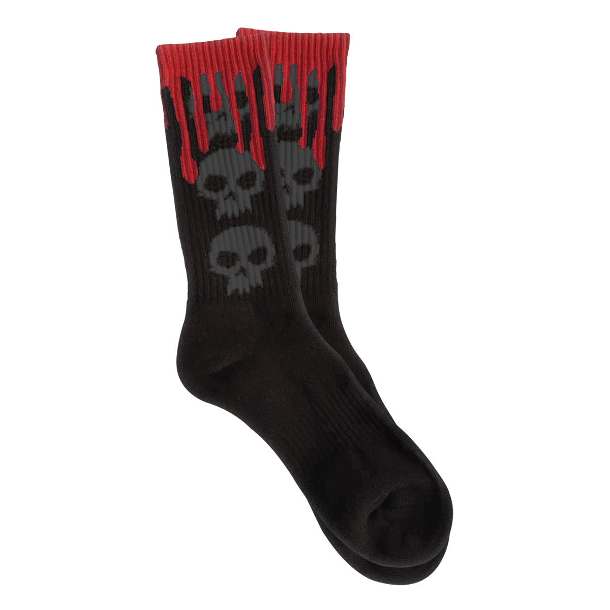 Zero | Skull Blood Socks - Black/Grey Skull
