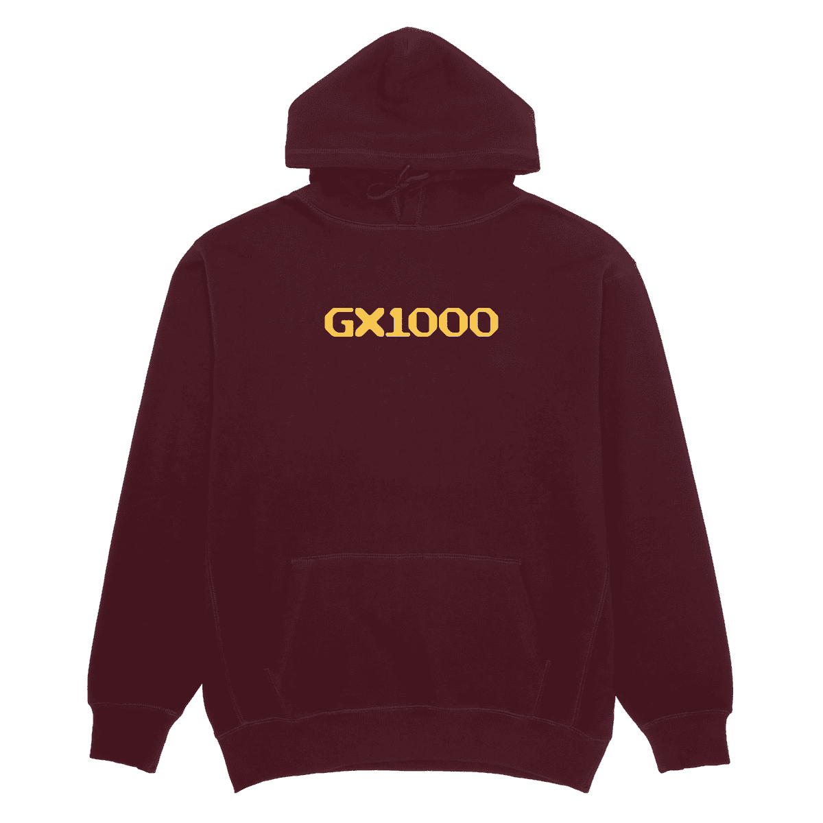 GX1000 | OG Logo Pullover Hoodie - Burgundy/Yellow