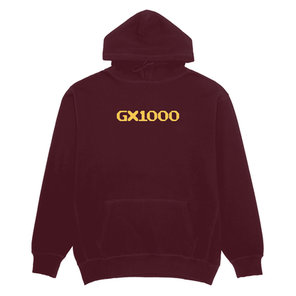 GX1000 | OG Logo Pullover Hoodie - Burgundy/Yellow