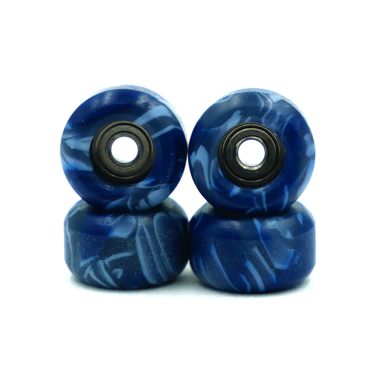Slushcult | 100D Standard Shape Fingerboard Wheels  - Swirl Blue