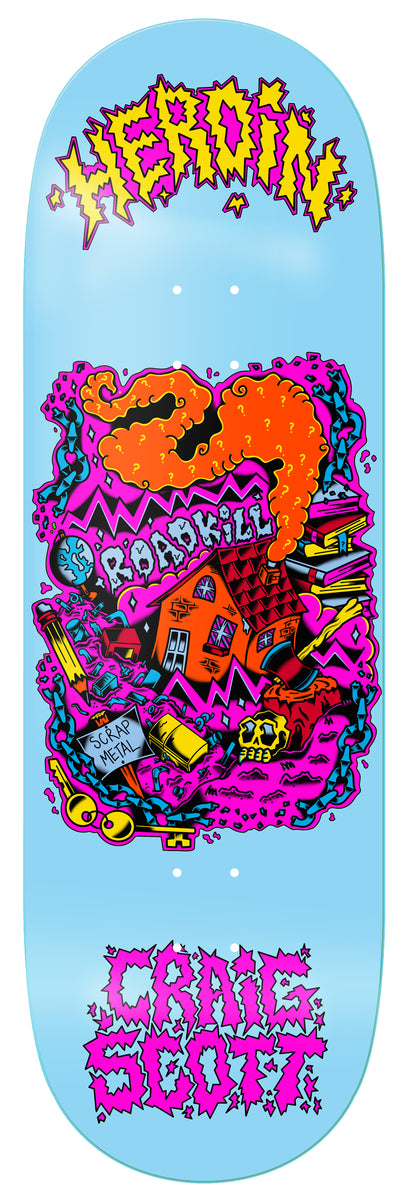 Heroin | 10.0" Craig Questions Scrap Metal Skateboard Deck