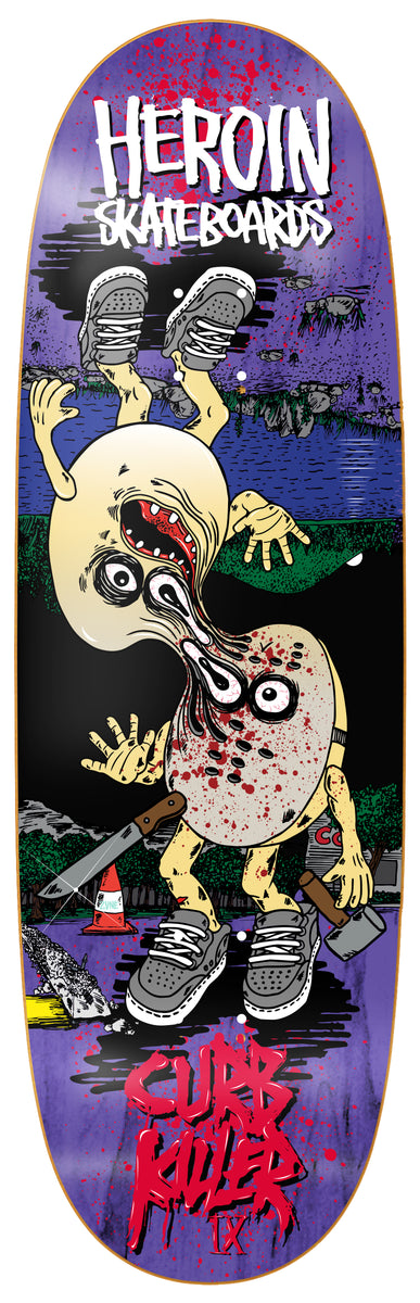 Heroin | 10.0" Curb Killer 9 Merged Symmetrical Skateboard Deck (Various Wood Colors)