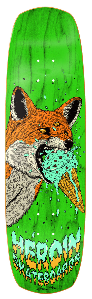 Heroin | 8.88" Hayate Fox Shovel Skateboard Deck (Various Wood Colors)