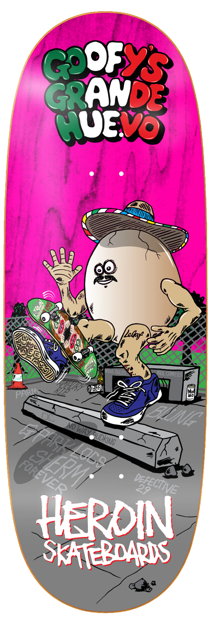 Heroin | 10.75" Goofy's Grande Egg Skateboard Deck (Various Wood Colors)