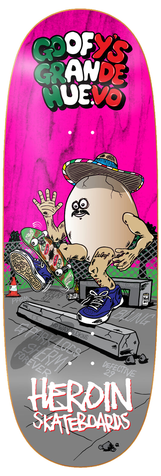 Heroin | 10.75" Goofy's Grande Egg Skateboard Deck (Various Wood Colors)