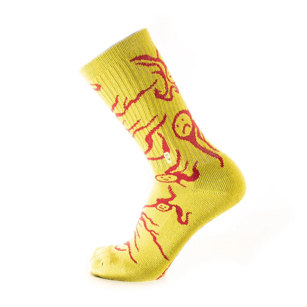 Psockadelic | Heavy Feelings Socks (More of a green than a yellow)