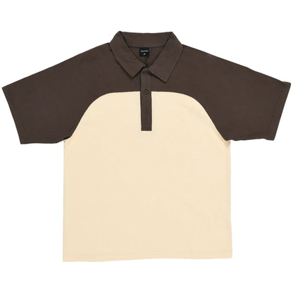 Quasi | Leslie Raglan Polo Tee - Earth Brown