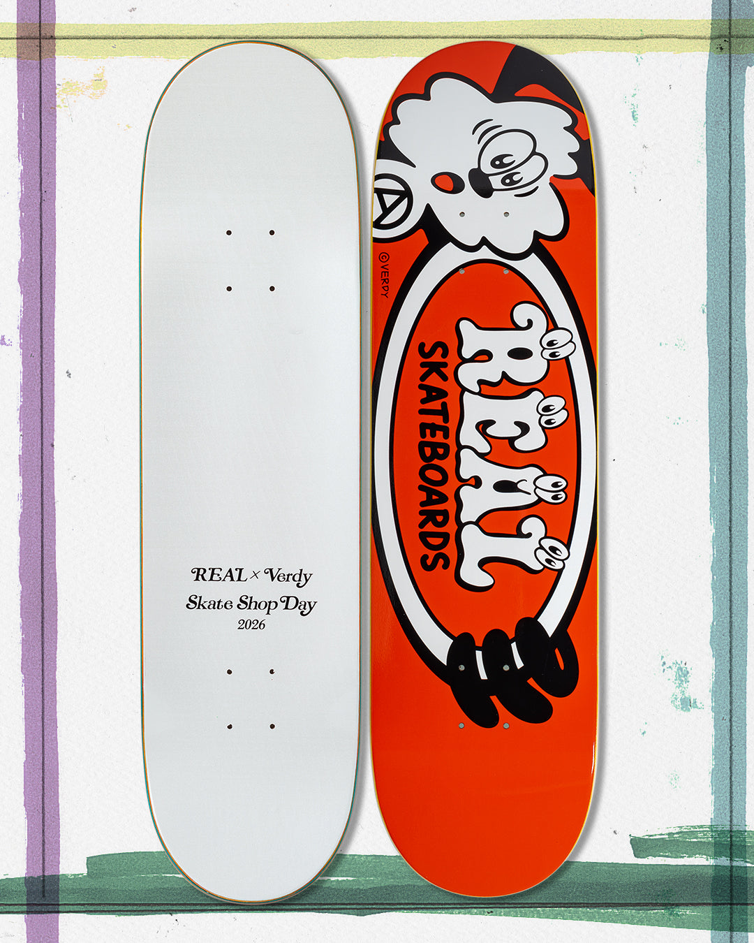 Real | 8.38" Verdy Oval Skateshop Day Skateboard Deck