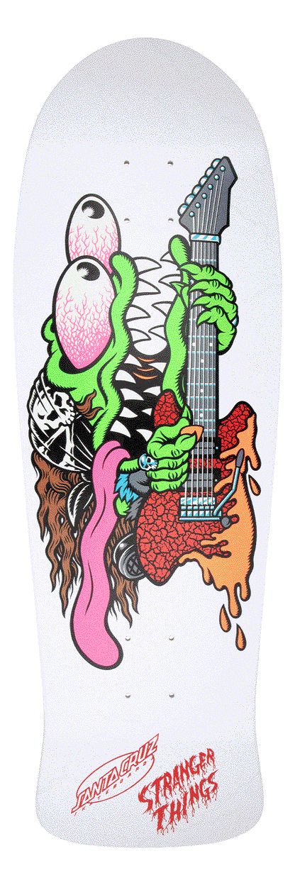 Santa Cruz | 10.1" Stranger Things Meek Slasher Eddie Reveal Deck (GLOW IN THE DARK)