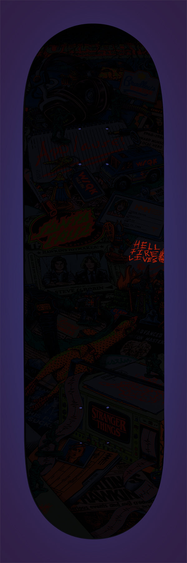 Santa Cruz | 8.5" Stranger Things Season 5 Deck (GLOW IN THE DARK)