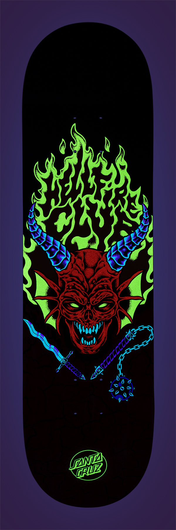 Santa Cruz | 8.25" Stranger Things Hellfire Club Deck (GLOW IN THE DARK)