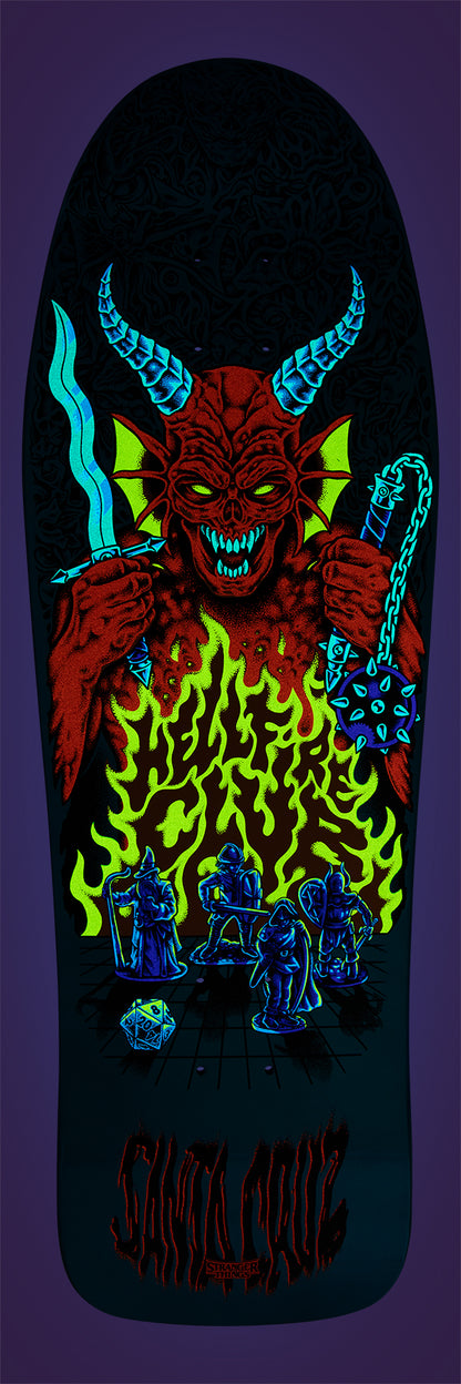 Santa Cruz | 10.7" Stranger Things Knox Hellfire Pit Deck (GLOW IN THE DARK)