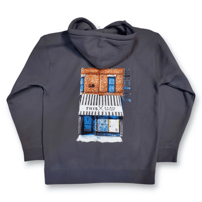 THIS | 15th Anniversary Storefront Backprint Pullover Sweatshirt - Charcoal