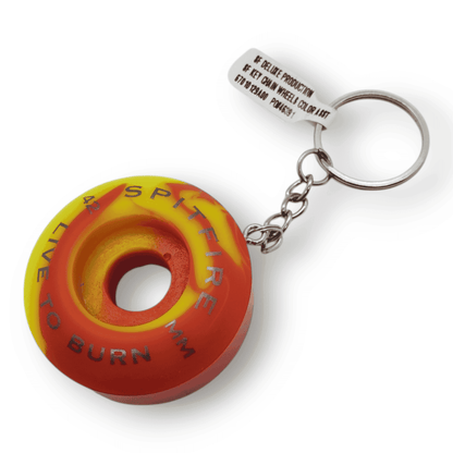 Spitfire | Wheel Keychain - Swirl Red/Yellow