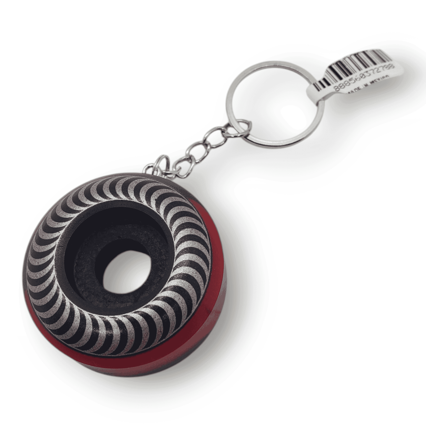 Spitfire | Wheel Keychain - Swirl Black/Red