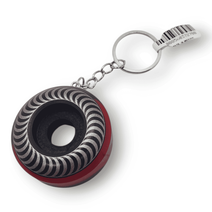 Spitfire | Wheel Keychain - Swirl Black/Red