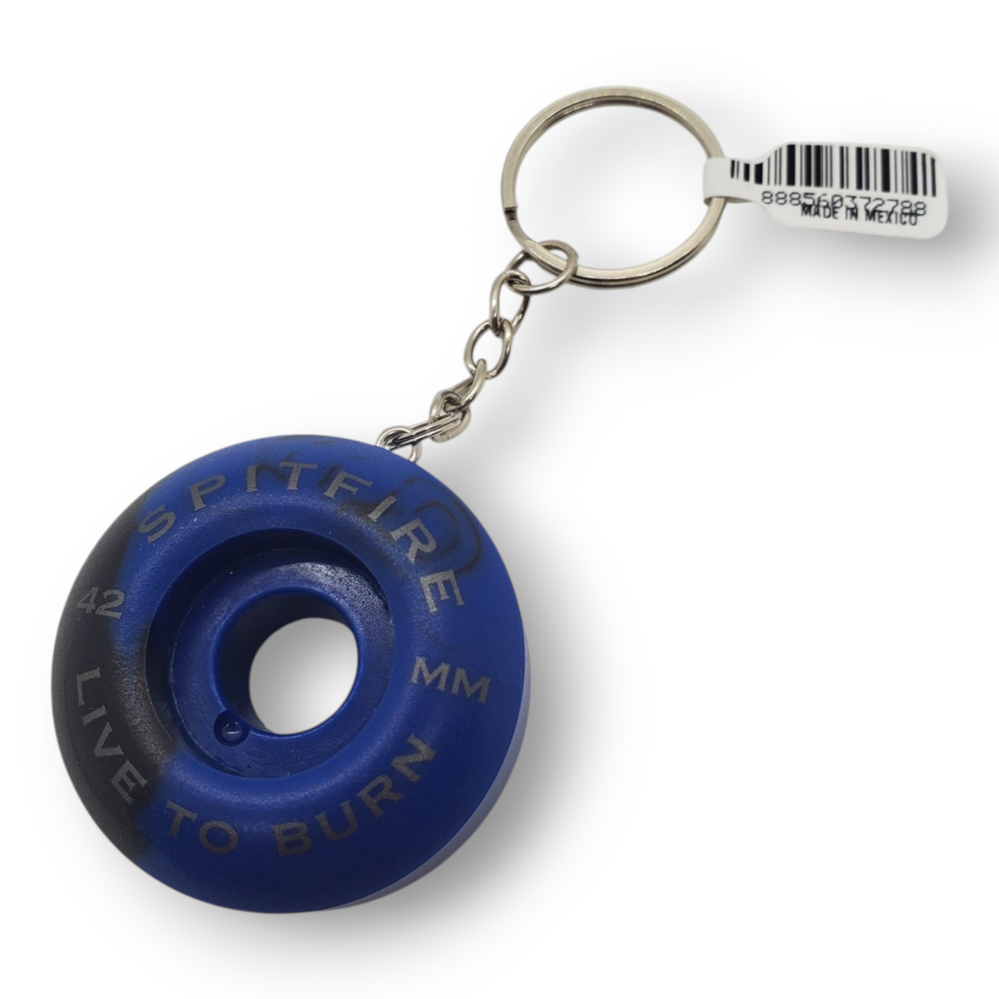 Spitfire | Wheel Keychain - Swirl Black/Blue