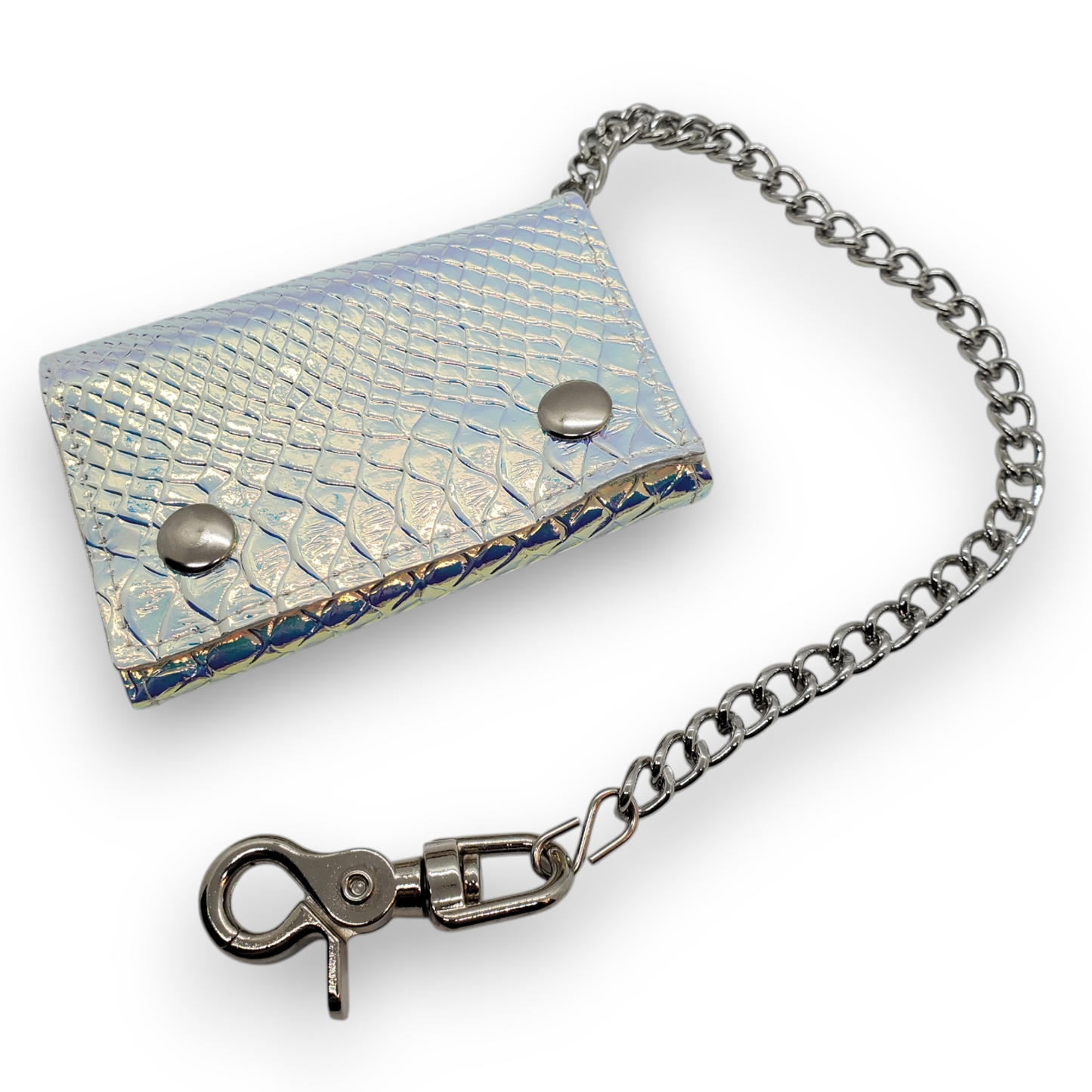 Funk Plus | Chain Wallet - Holographic Rainbow Snake