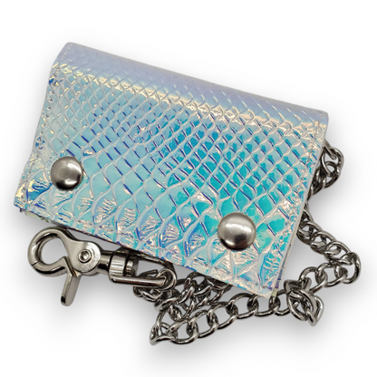 Funk Plus | Chain Wallet - Holographic Rainbow Snake