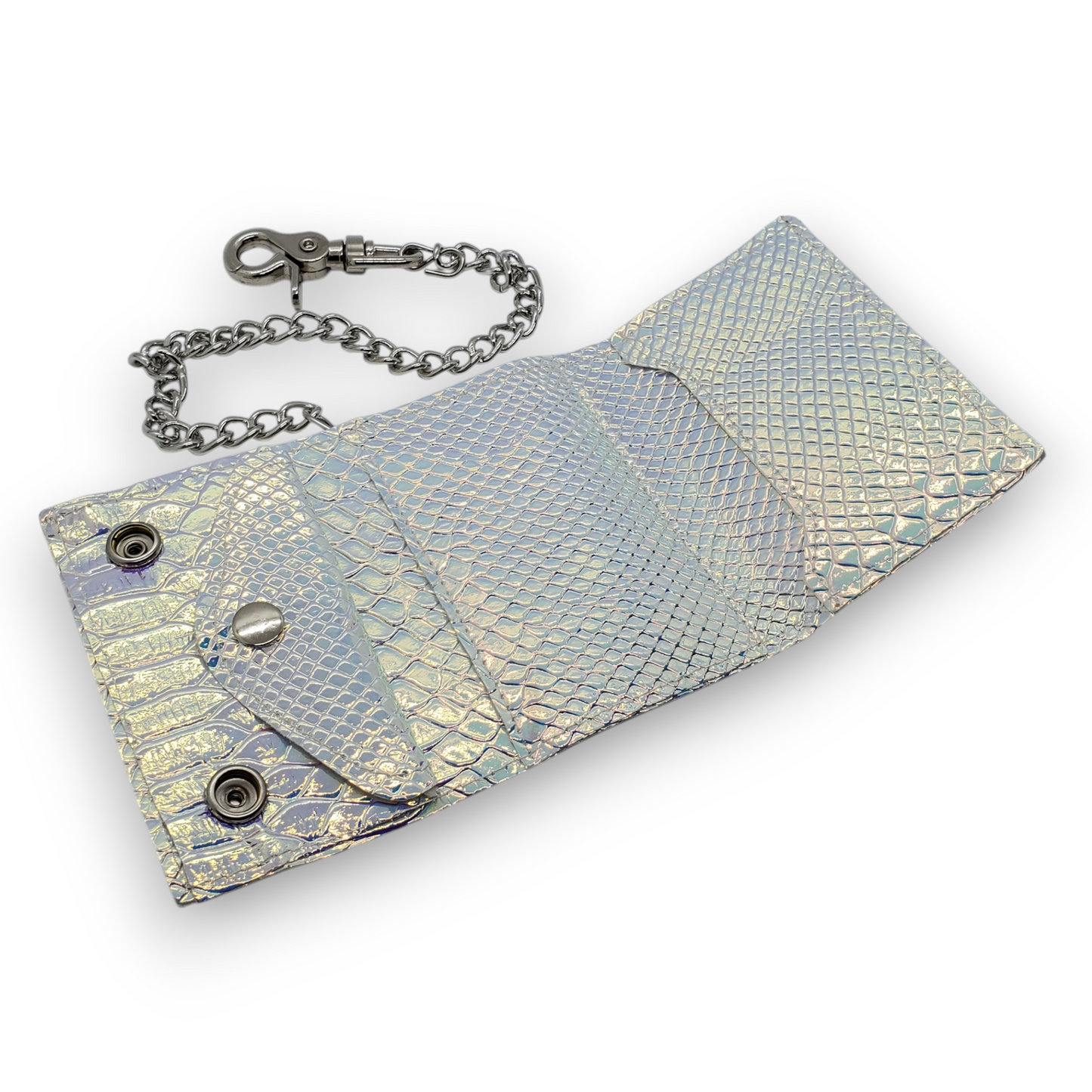 Funk Plus | Chain Wallet - Holographic Rainbow Snake