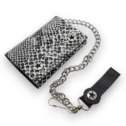 Funk Plus | Chain Wallet - White Snake