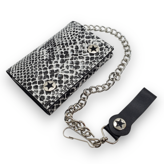 Funk Plus | Chain Wallet - White Snake