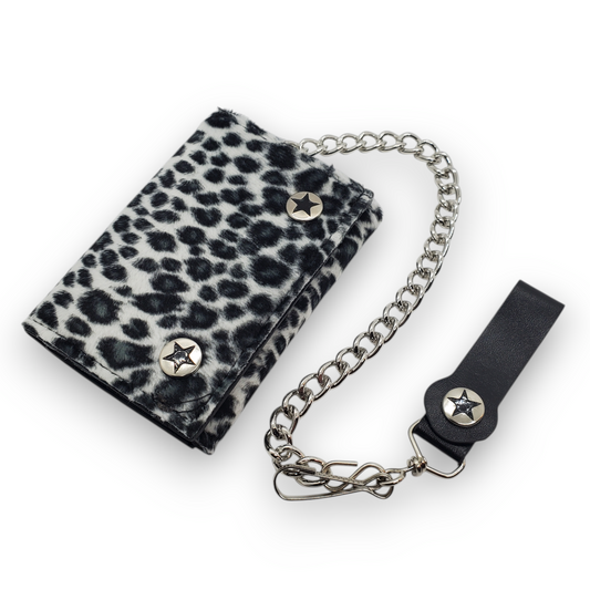 Funk Plus | Chain Wallet - White Leopard