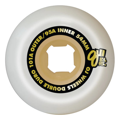 OJ | 54mm/95a Core/101a Outer - Double Duro Mini Combo Shape Wheels - White
