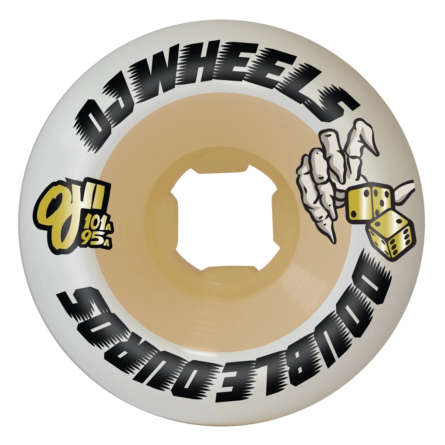OJ | 54mm/95a Core/101a Outer - Double Duro Mini Combo Shape Wheels - White