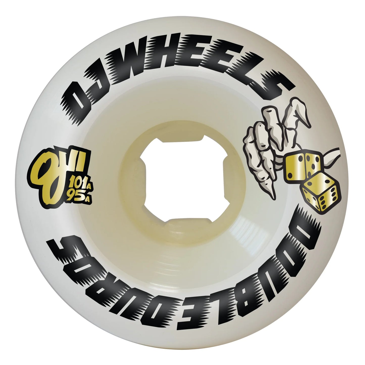 OJ | 53mm/95a Core/99a Outer - Double Duro Mini Combo Shape Wheels - White