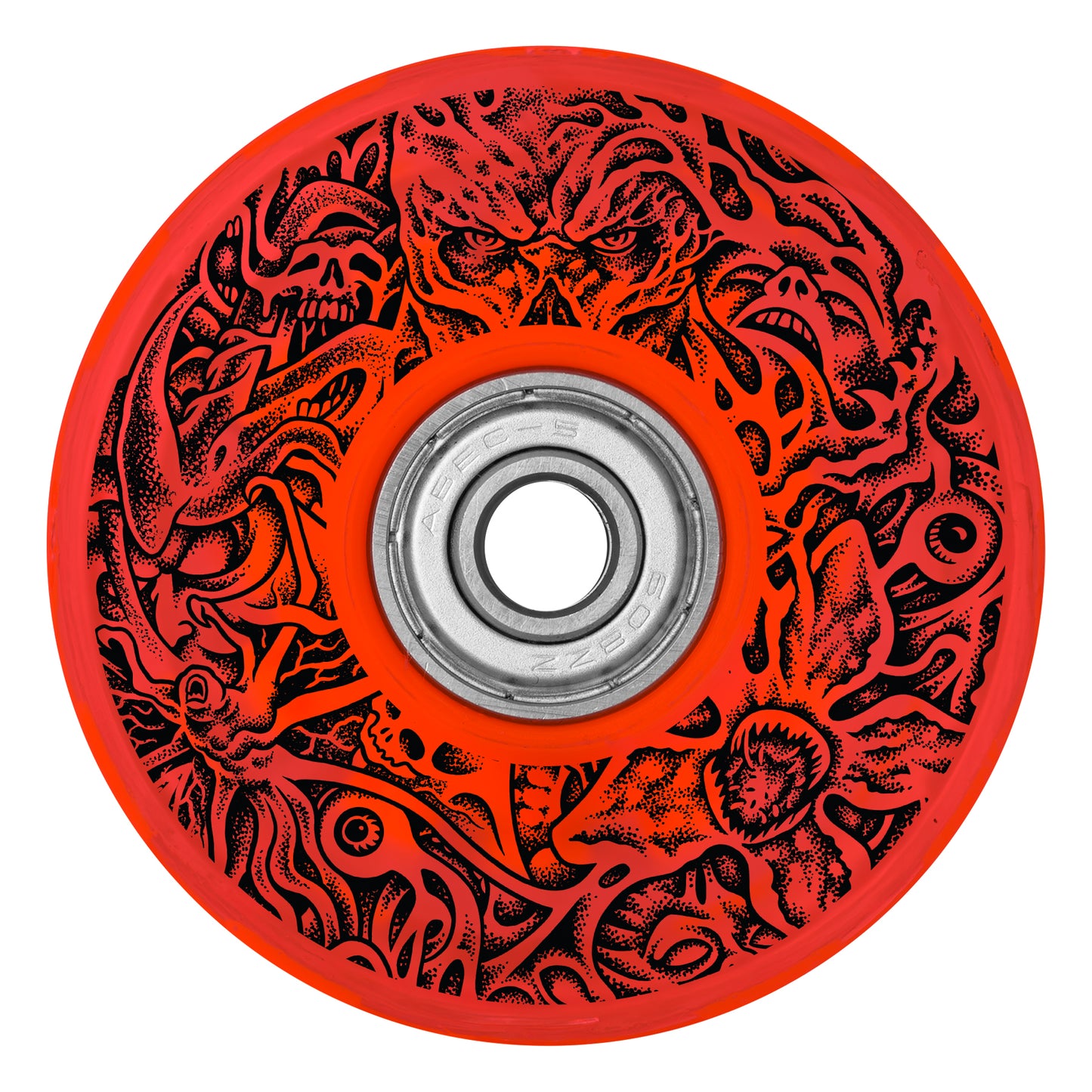 Slime Balls | 66mm/78a Stranger Things Hellfire Club Light Ups OG Slime Red Wheels With Bearings