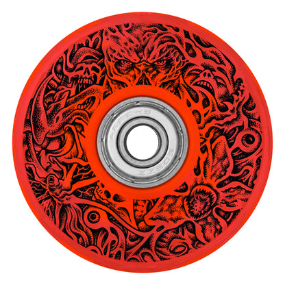 Slime Balls | 66mm/78a Stranger Things Hellfire Club Light Ups OG Slime Red Wheels With Bearings