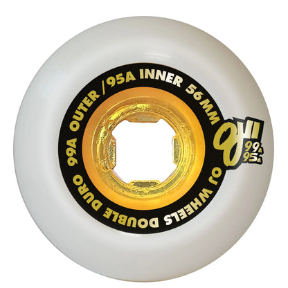 OJ | 56mm/95a/99a Double Duro Chubbies - White/Gold