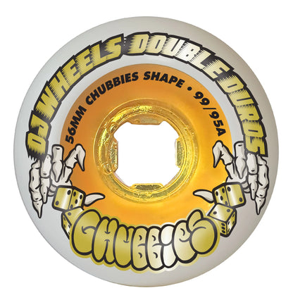 OJ | 56mm/95a/99a Double Duro Chubbies - White/Gold