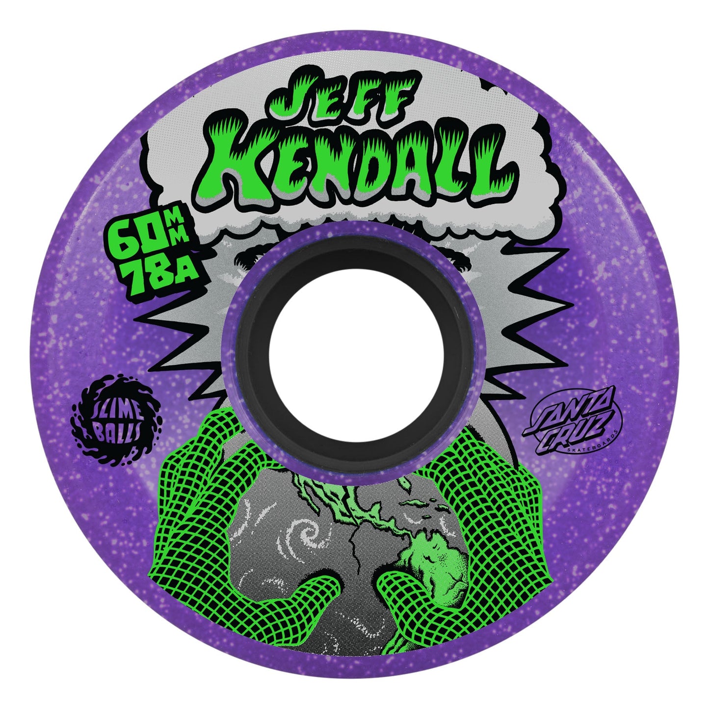 Slimeballs | 60mm/78a Jeff Kendall End Of The World Reissue Skateboard Wheels - Slime Purple