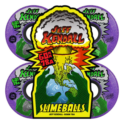 Slimeballs | 60mm/78a Jeff Kendall End Of The World Reissue Skateboard Wheels - Slime Purple