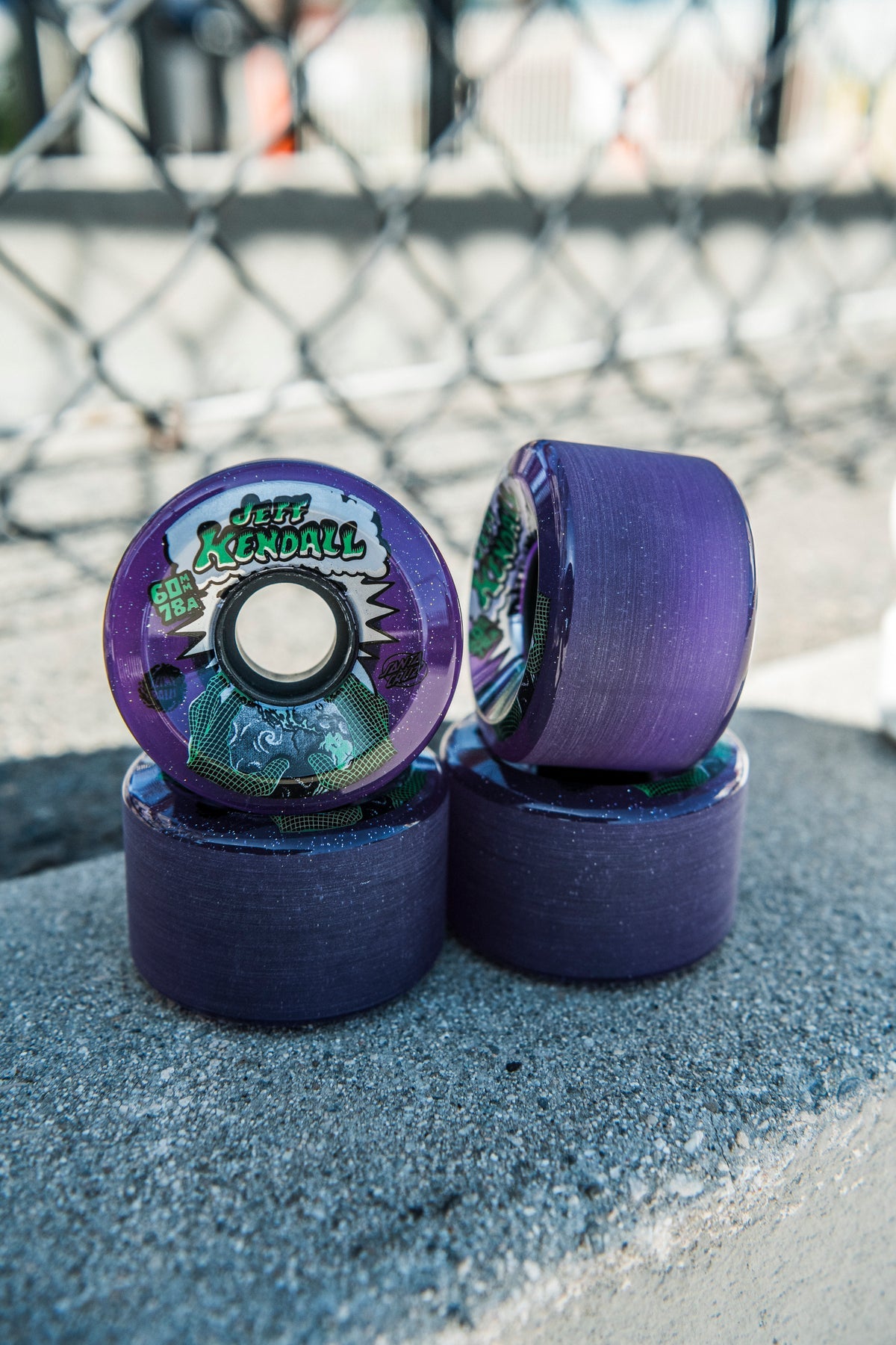 Slimeballs | 60mm/78a Jeff Kendall End Of The World Reissue Skateboard Wheels - Slime Purple