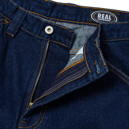 Real | Street Cleaner Denim Shorts - Dark Wash
