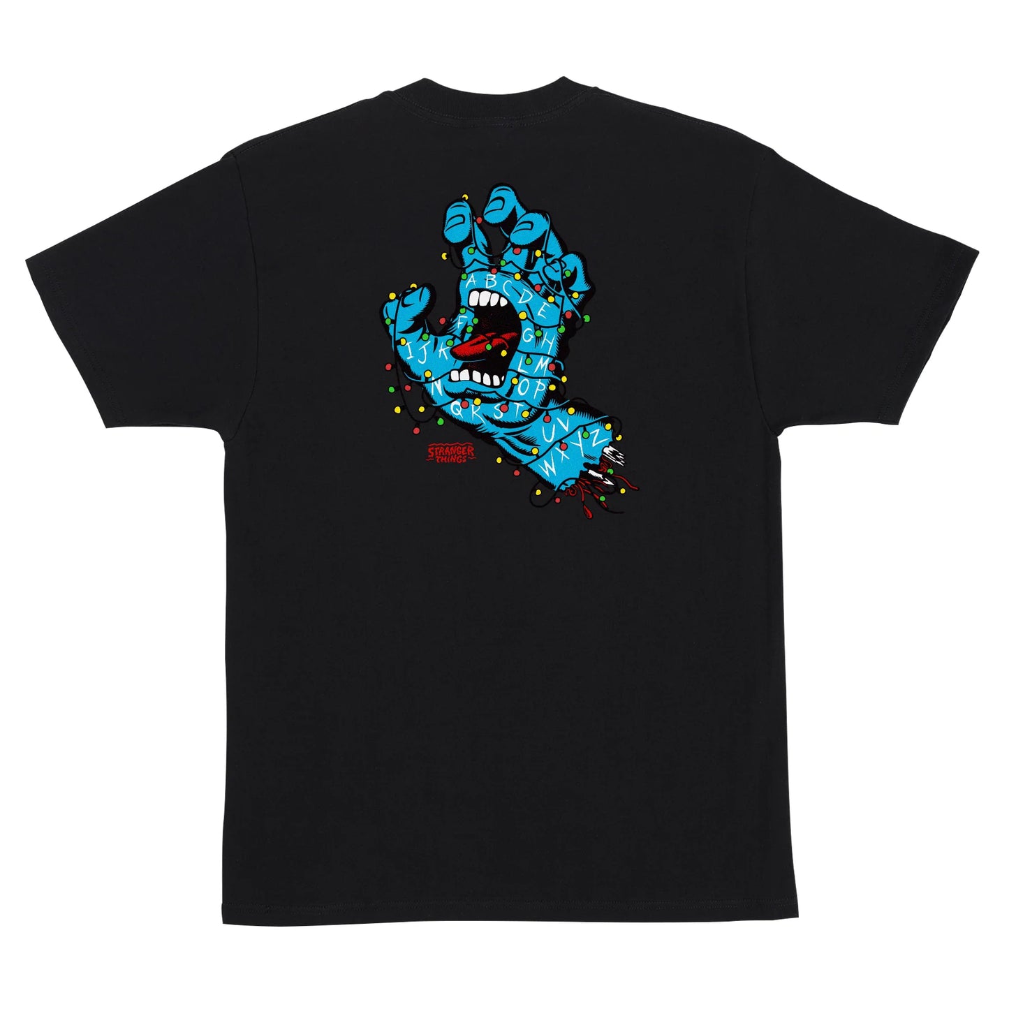 Santa Cruz | Stranger Things Screaming Lights Tee - Black/Glow In the Dark