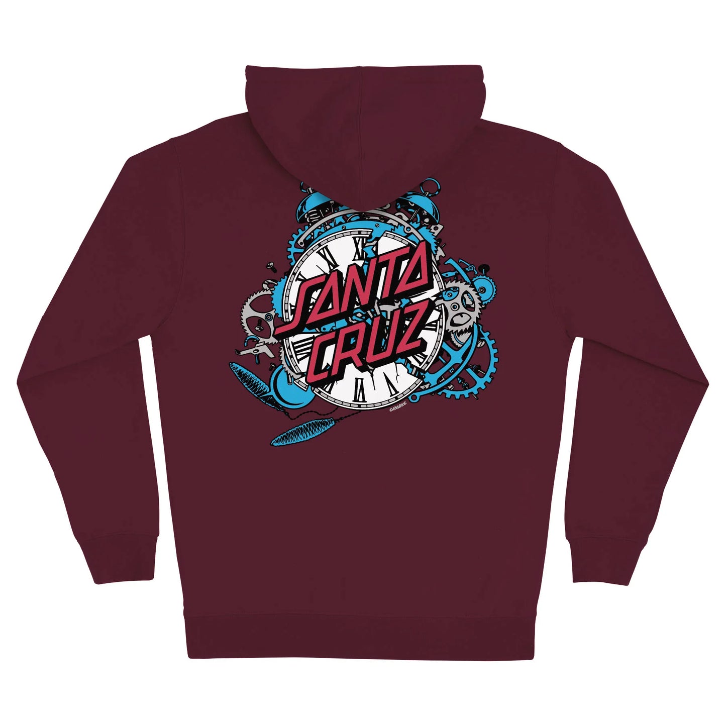Santa Cruz - Grabke Exploding Dot Hooded Sweatshirt - Maroon