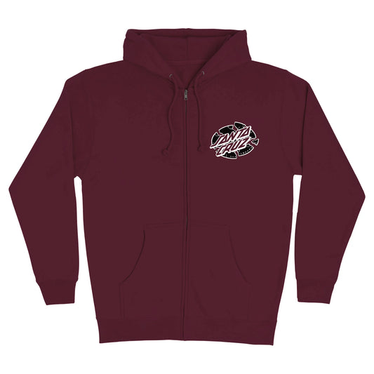 Santa Cruz - Grabke Exploding Dot Hooded Sweatshirt - Maroon