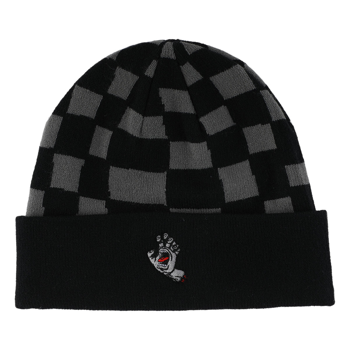 Santa Cruz | Screaming Hand Beanie - Black Checker
